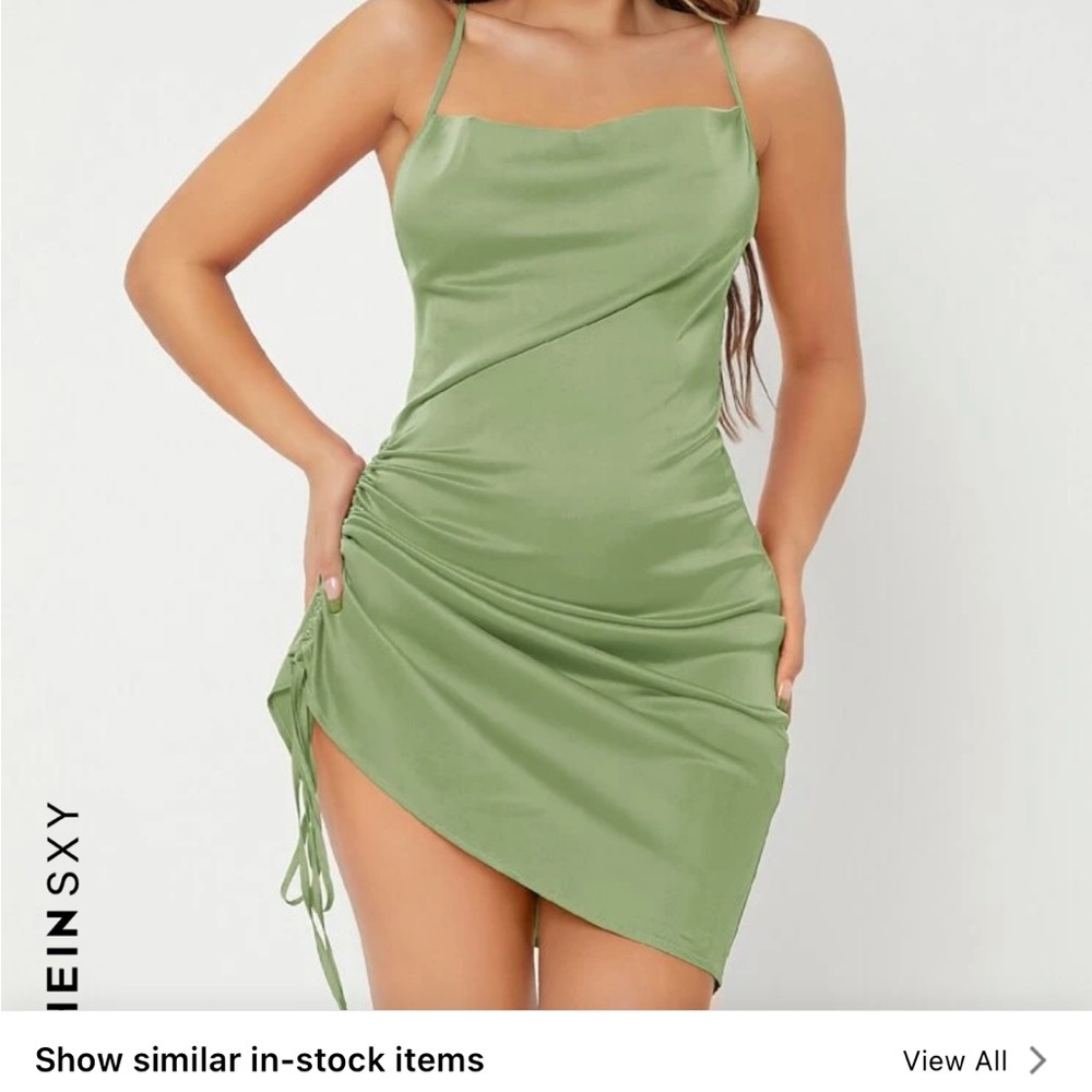 Green Asymmetrical Dress